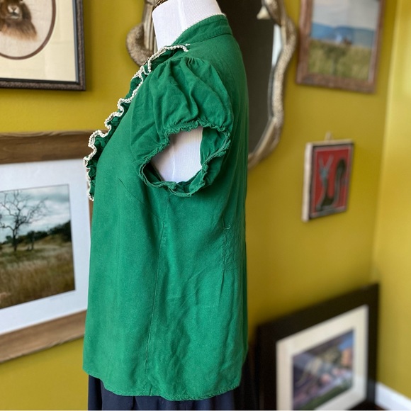 Anthropologie Dewpoint Blouse in green - Picture 4 of 7
